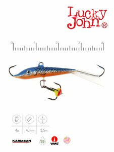 Балансир Lucky John FIN 3 + тр. 40мм/45H блистер, фото 3