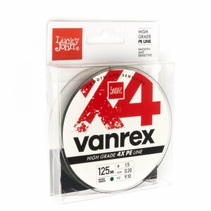 Леска плетёная Lucky John Vanrex х4 BRAID Moss Green 125/020, фото 2