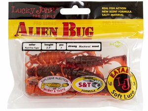 Виброхвосты съедобные искусственные LJ Pro Series ALIEN BUG 2,5in (06,35)/T48 7шт., фото 5