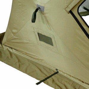 Баня-палатка СЛЕДОПЫТ куб походная, 2,15х2,15х2,05 м, утепленная, 3 слоя, цвет олива, фото 7