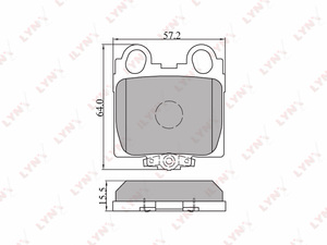 Колодки тормозные задние LYNXauto BD-7518. Для: LEXUS GS300/430 97-05/IS200/300 99-05, фото 1
