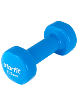 Гантель виниловая Starfit DB-101 2,5 кг, синий, фото 1