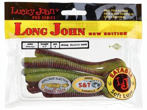 Виброхвосты съедобные LJ Pro Series LONG JOHN 4.2in (10.70)/T44 6шт., фото 4