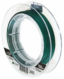 Шнур плетёный Lucky John Addict х8 BRAID Moss Green 150/016, фото 3