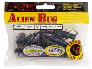 Виброхвосты съедобные искусственные LJ Pro Series ALIEN BUG 2,5in (06,35)/T52 7шт., фото 5