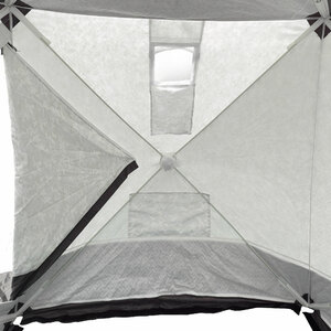 Палатка зимняя куб СЛЕДОПЫТ Premium 1,8х1,8 м, S по полу 3,2 кв.м, 3 слоя, цвет Arctic Camo/серый, фото 9