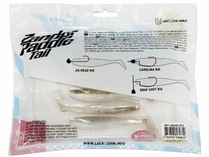 Виброхвосты LJ 3D Series Zander Paddle Tail 4.0in (10.00)/Z03 5шт., фото 5