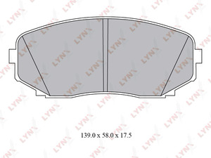 Колодки тормозные передние LYNXauto BD-5116. Для: Mazda, Мазда, CX-7 2.2-2.3T 09> / CX-9 3.5-3.7 07>., фото 2