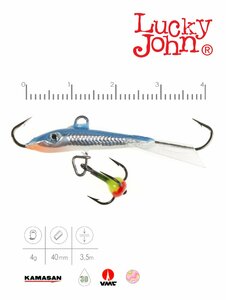 Балансир Lucky John FIN 3 + тр. 40мм/15H блистер, фото 3