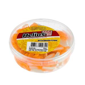 Твистер несъедоб. Credo Double Tail 3,54"/9 см Pearl & Orange 100шт. (HS-28-019-N) Helios, фото 3