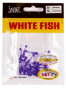 Слаги съедобные искусственные LJ Pro Series WHITE FISH 0,8in (02.00)/S66 20шт., фото 4