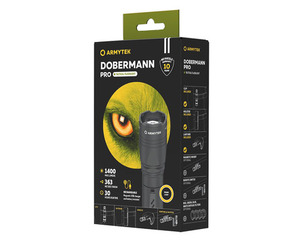 Фонарь тактический Armytek Dobermann Pro Magnet USB, теплый свет, ремешок, чехол, аккумулятор (F07501W), фото 5