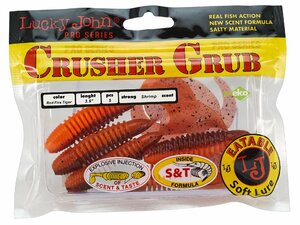 Твистеры съедобные искусственные LJ Pro Series CRUSHER GRUB 3,9in (09.90)/T48 5шт., фото 4