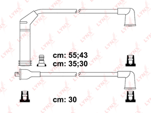 Провода высоковольтные LYNXauto SPE5513. Для: HYUNDAI Accent 1.3-1.5 94> / Atos 0.8-1.1 97> / Lantra 1.5 90-00/Pony 1.3-1.5 85-99/S Coupe 1.5 90-96, MITSUBISHI Colt 1.3-1.5 95-00/Lancer 1.3-1.5 95>, фото 1