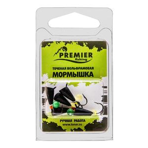 Мормышка вольфрам Конус 4 с камнем Кошачий глаз 319 (PR-M-319) Premier Fishing, фото 3