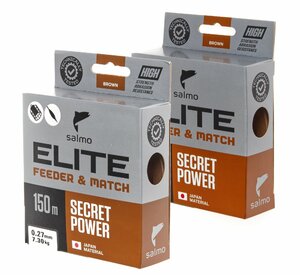Лески моно. Salmo Elite FEEDER & MATCH КАРП/КРУПНАЯ РЫБА (0,27мм 0,30мм) 2шт. набор, фото 2
