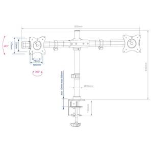 Кронштейн для мониторов Arm Media LCD-T42 BLACK, фото 3