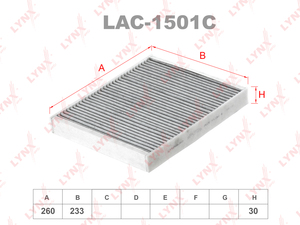 Фильтр салонный угольный LYNXauto LAC-1501C. Для: OPEL Astra G 96-04/Zafira 99>, фото 1
