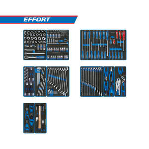 Набор инструментов "EFFORT" для тележки, 12 ложементов, 235 предметов KING TONY 934-235MRVD, фото 1