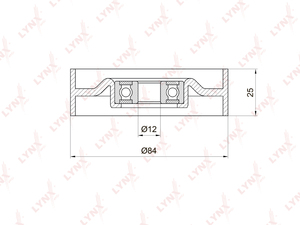Ролик натяжного механизма / приводной LYNXauto PB-5015. Для: Nissan, Ниссан, Almera(Алмера)(N16) 1.5-1.8 00> / Almera(Алмера) Classic 1.6 06> / Maxima(A32/A33) 2.0-3.0 94-02 / Micra(Микра)(K12) 1.4., фото 2