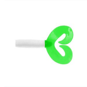 Твистер несъедоб. Credo Double Tail 3,54"/9 см White & Green 15шт. (HS-28-016-N-15) Helios, фото 2