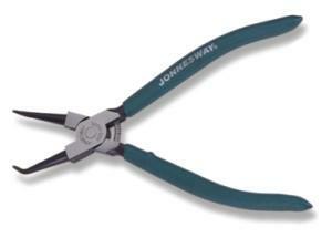 JONNESWAY AG010006 Щипцы загнутые 90° для стопорных колец с ПВХ рукоятками, сжим, 225 мм, 32-80 мм, фото 1