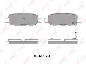 Колодки тормозные задние  LYNXauto BD-5706. Для: Nissan, Ниссан, Qashqai(Кашкай)(J10) 07> / Teana(Тиана) 08> / Tiida(Тиида) 07> / Murano(Мурано) 05> / X-Trail(Икс-Траил)(T30/T31) 01., фото 2