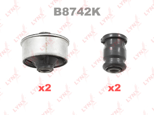 Комплект сайлентблоков / Рычагов / Перед. подв. LYNXauto B8742K. Для TOYOTA Allion(T240) 1.5-2.0 01-07 / Corolla(E120) 1.4-2.0 00-08 / Premio(T240) 1.5-2.0 01-07, фото 1