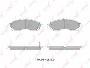 Колодки тормозные передние LYNXauto BD-3436. Для: ACURA MDX 3.5 14>, HONDA Pilot 3.5 08>, фото 1