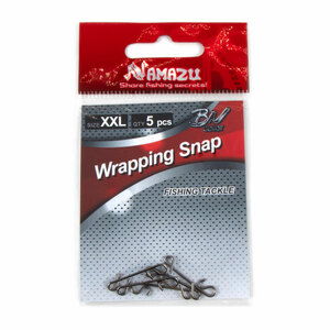 Безузловая застежка Namazu WRAPPING SNAP, цв. BN, р. XXL, test-35 кг (уп.5 шт), фото 3