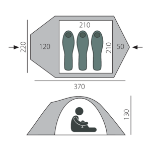 Палатка BTrace Challenge 3   (Зеленый), фото 2
