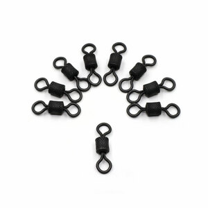 Вертлюг Namazu Pro ROLLING RIBBED SWIVEL, латунь, цв. Carbon, р. 1, test-60 кг (уп. 10 шт.), фото 2