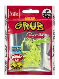 Твистеры съедобные искусственные LJ Pro Series MICRO GRUB 1,0in (02,50)/071 15шт., фото 3