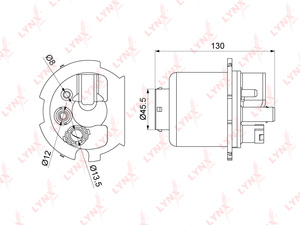 Фильтр топливный погружной LYNXauto LF-1077M. Для: KIA КИА Picanto(BA/TA) 1.0-1.2 04>, фото 1