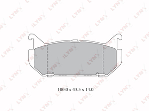 Колодки тормозные задние LYNXauto BD-3029. Для: MAZDA(Мазда) 626(GE) 1.8-2.5 92-97 / Xedos 6(CA) 92-99, FORD ФОРД Probe 2.0-2.5 93-98, фото 1