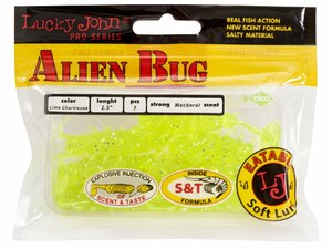 Виброхвосты съедобные искусственные LJ Pro Series ALIEN BUG 2,5in (06,35)/071 7шт., фото 5
