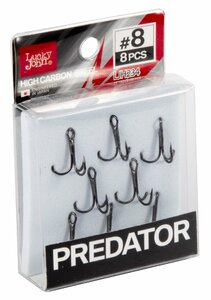 Крючки-тройники Lucky John PREDATOR сер. LJH234 разм.008 8 шт., фото 5