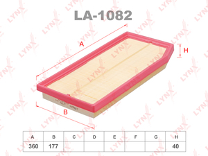 Фильтр воздушный LYNXauto LA-1082. Для MERCEDES-BENZ C160-300(W295) 18> / E180-300(W213) 17>, фото 1