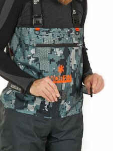 Полукомбинезон забродный Norfin PILOT CAMO BOOTFOOT р.44-XL с сапогами резина, фото 7