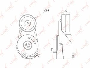 Натяжитель / приводной LYNXauto PT-3162. Для MERCEDES-BENZ C300D-350D(W203/W204) 05> / CLS320D-350D(C218) 11> / E280D-350D(W211/W212) 05> / G320D-350D(W463) 06> / GL320D-350D 06> / GLK320D-350D(X204) 08-15 / M280D-350D(W164) 05> / R280D-350D(W251) 06> / S, фото 1