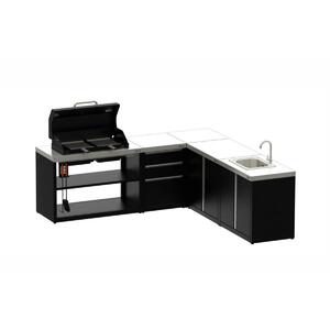 Модуль уличной кухни SMART-600 Стол угловой (HS-KU01-SU600) Helios, фото 4