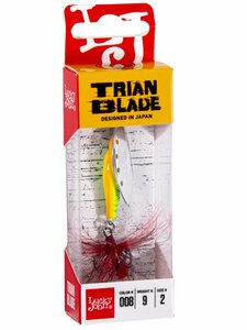 Блесна вращающаяся Lucky John TRIAN BLADE LONG 09.0г 008, фото 4