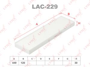 Фильтр салонный LYNXauto LAC-229. Для: MINI Mini 06-16, фото 1