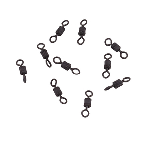 Вертлюг Namazu Pro ROLLING RIBBED SWIVEL, латунь, цв. Carbon, р. 6, test-19 кг (уп. 10 шт.), фото 4