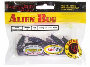Виброхвосты съедобные искусственные LJ Pro Series ALIEN BUG 1,5in (03.81)/T52 10шт., фото 5