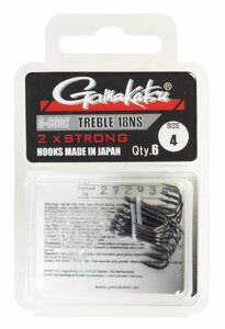 Крючки-тройники Gamakatsu 18 TREBLE BLACK разм. 04 6шт., фото 3