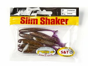 Виброхвосты съедоб. искусст. LJ Pro Series SLIM SHAKER 3in (07.60)/S13 9шт., фото 4