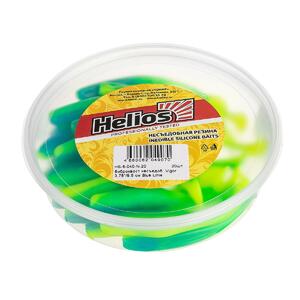 Виброхвост несъедоб. Vigor 3,75"/9.5 см Blue Lime 20шт. (HS-6-040-N-20) Helios, фото 2