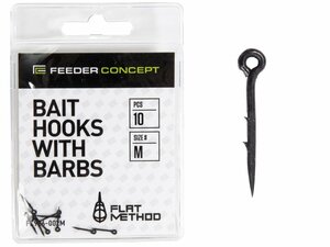 Шипы для бойлов/приманок Feeder Concept Flat Method BAIT HOOKS WITH BARBS р,002M 10шт., фото 2