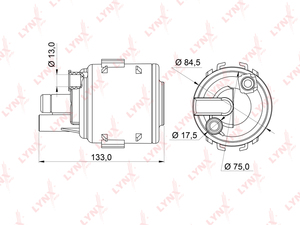 Фильтр топливный погружной LYNXauto LF-245M. Для: Sunny(B15) 1.3-1.5 02-04 / 1.8 >02 / Bluebird Sylphy(G10) 1.5-2.0 00> / Skyline(V35) 2.5-3.5 01-07 / Tino(V10) 1.8 98> / Primera(P12) 1.8-2.5 01-05 / Maxima(A33) 2.5-3.5 00-06 / X-Trail(T30) 2.0-2.5 00>, фото 1